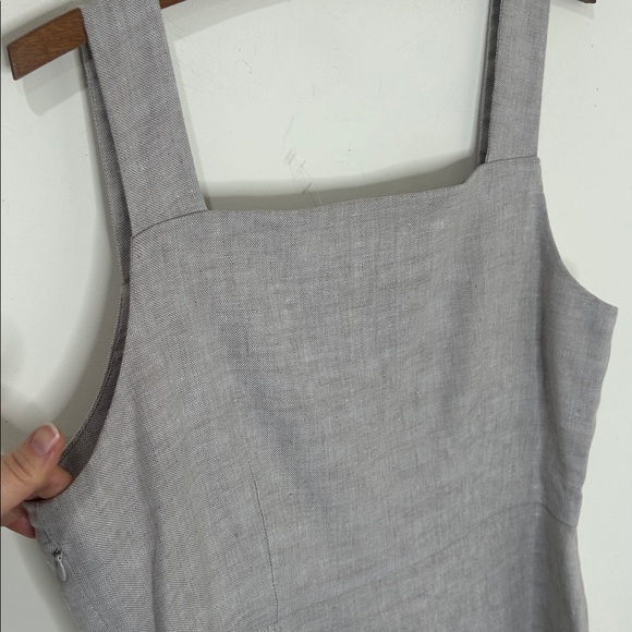 NWT J. MCLAUGHLIN Leah Linen Blend Dress Oatmeal Tan Size 12 - Picture 13 of 16